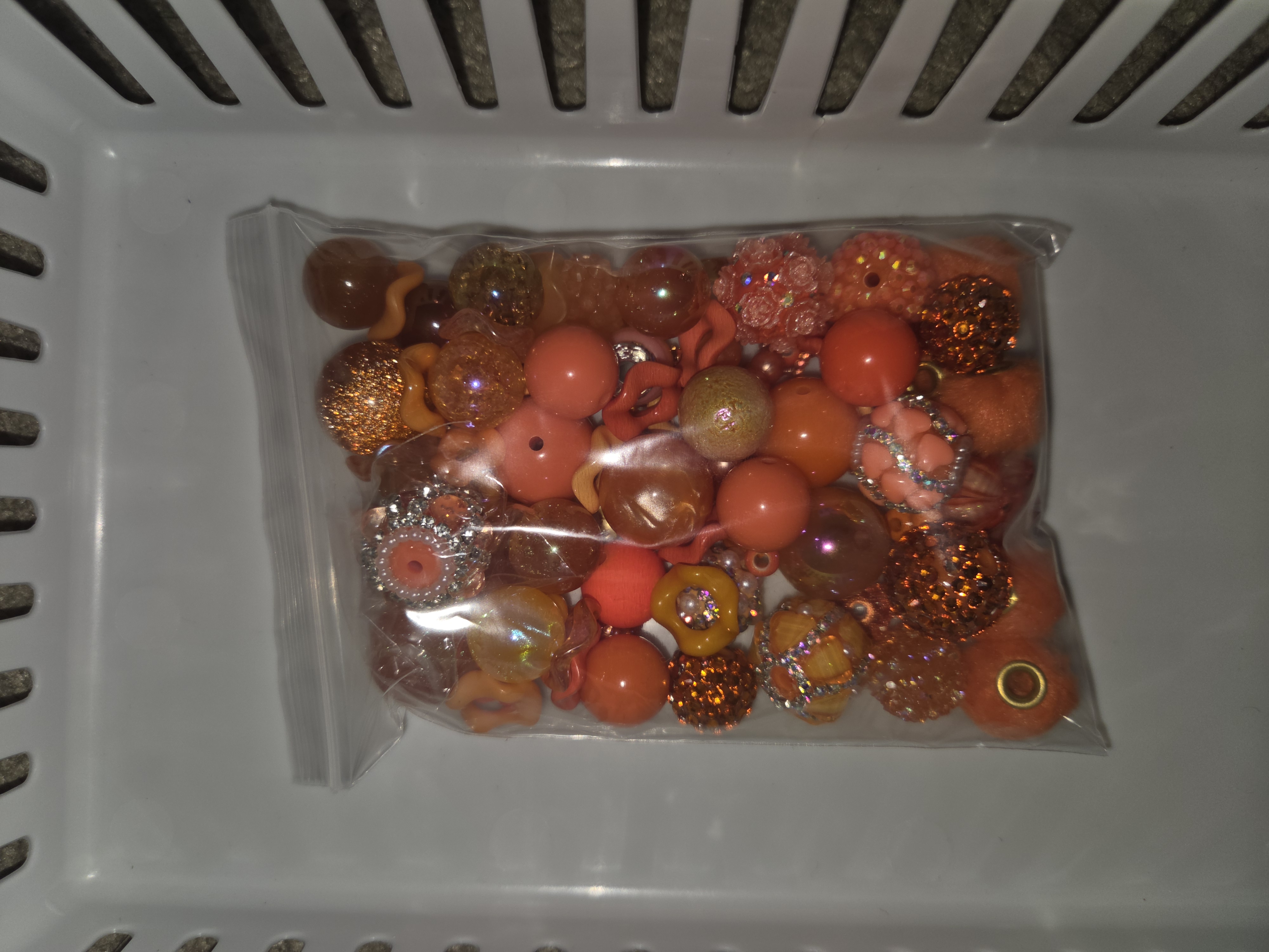 Orange bead mix